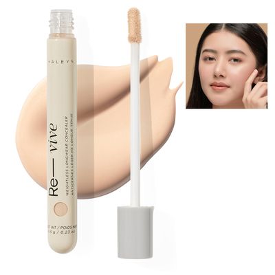 HALEYS Weightless Longwear Concealer (Fair/Light - Neutral), Re-vive, Medium to Full Coverage, Gripping Concealer, All-Day Wear, Spot Concealing, Brightens, Streak-free, Light-diffusing, V+CF
