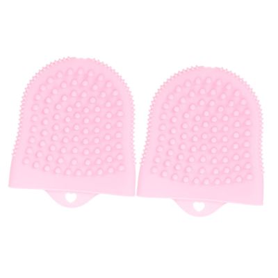 Beatifufu 2pcs Face Scrubber Men Silicone Face Brush Deep Clean Facial Exfoliator Wash Brush