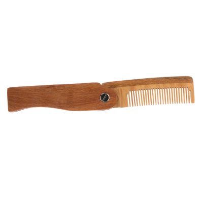 minkissy Mens Hair Comb Beard Brush Comb Portable Wooden Beard Styling Brush Mustache for Men