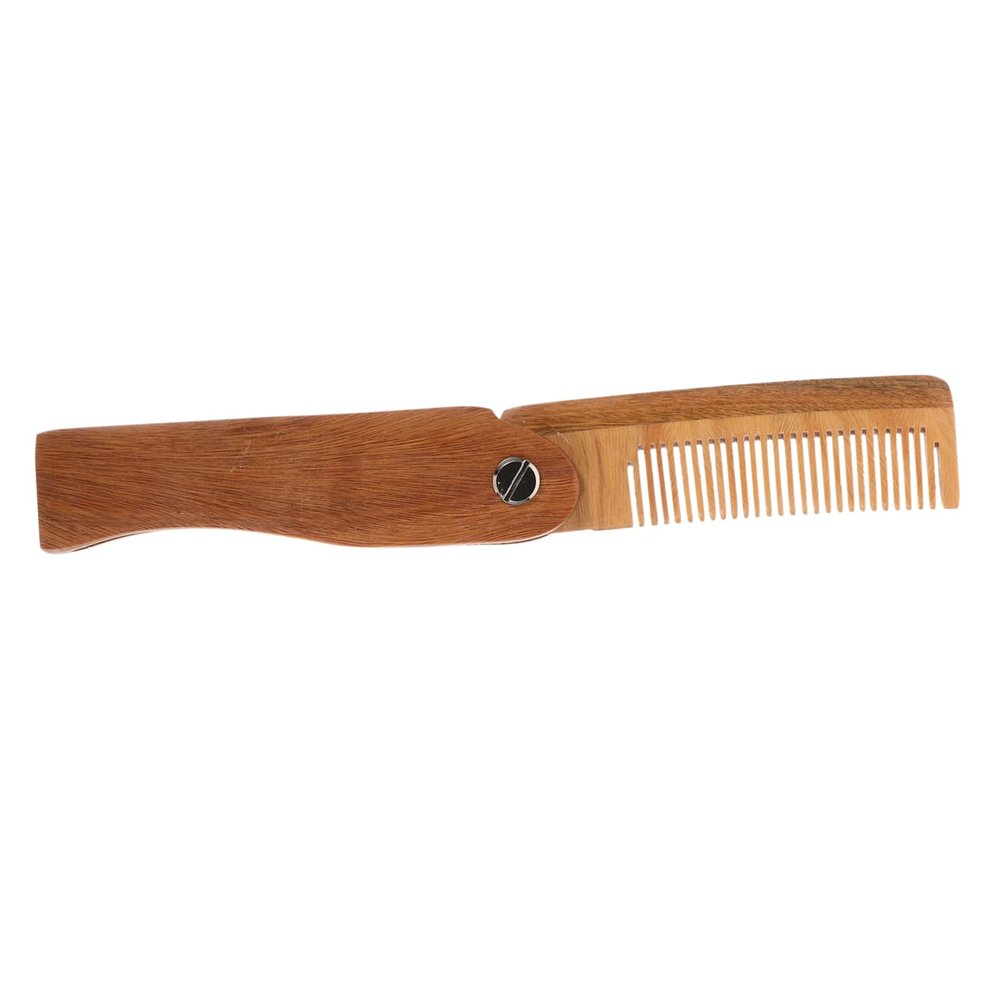minkissy Mens Hair Comb Beard Brush Comb Portable Wooden Beard Styling Brush Mustache for Men