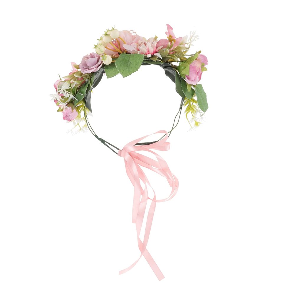 Gogogmee Bridal Flower Adjustable Headband Beautiful Floral Hair Accessory for Weddings Parties and Photo Shoots for Brides Girls and Themed Events