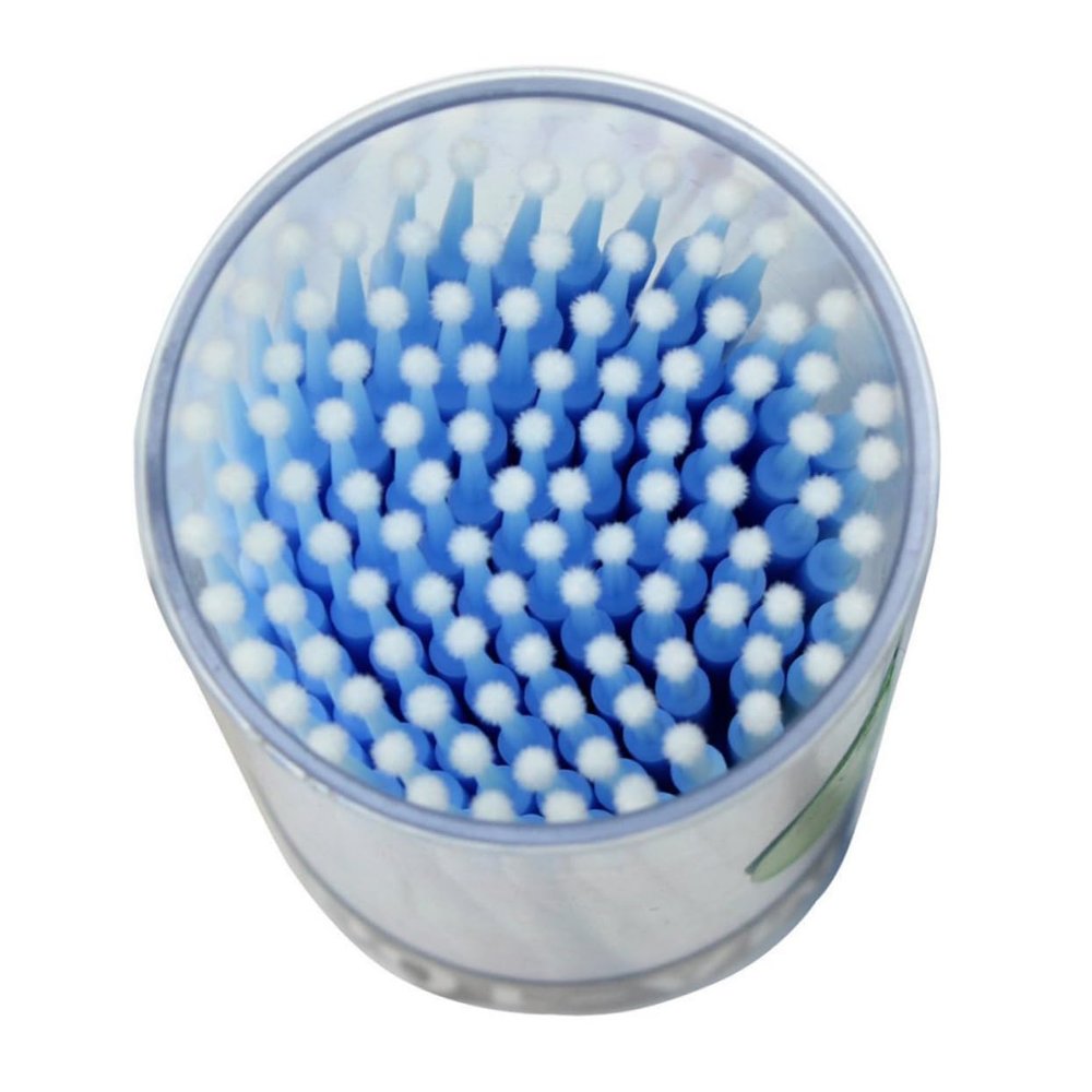 BIUDECO 100pcs Remove Cotton Swab for Eyelash Extension Gentle Eyelash Adhesive Remover Micro Brush Applicator Holder