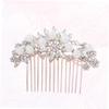 Beatifufu Bride Hair Comb Rose Gold Wedding Headdress Delicate Fashion Headwear for Women Elegant Costume Accessories for Parties and Special Events view 2