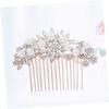 Beatifufu Bride Hair Comb Rose Gold Wedding Headdress Delicate Fashion Headwear for Women Elegant Costume Accessories for Parties and Special Events view 4