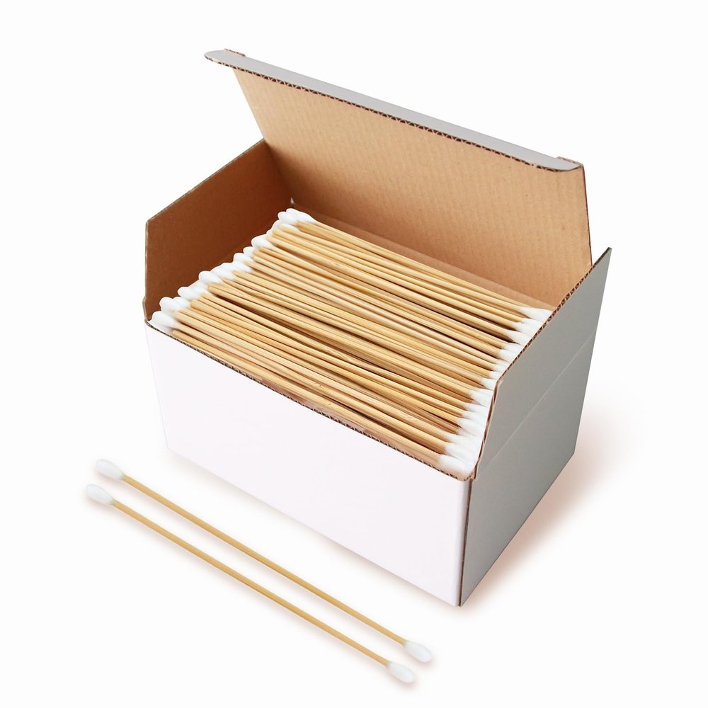400pcs Dual-Ended Cotton Swabs, 6 Inch Extra Long Cotton Swabs with Bamboo Sticks, Lint-Free Tips for Makeup, Cleaning, Crafts, Electronics, Personal Hygiene & Gun Maintenance