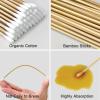 400pcs Dual-Ended Cotton Swabs, 6 Inch Extra Long Cotton Swabs with Bamboo Sticks, Lint-Free Tips for Makeup, Cleaning, Crafts, Electronics, Personal Hygiene & Gun Maintenance view 3