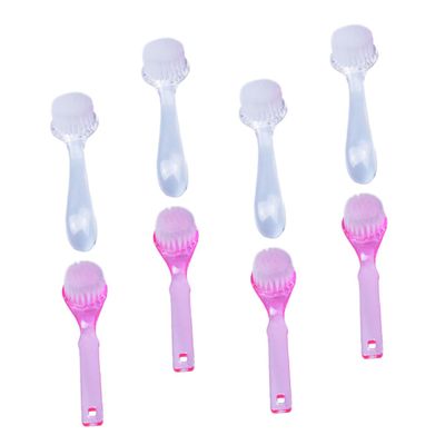 Beatifufu Handle Nail Brush 8pcs Set Fingernail Brush for Cleaning Polish Fluffy Bristles Sturdy Plastic Handle