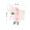 Beatifufu Elegant Imitated Jade Flower Hair Comb Bridal Hair Accessory Flower Girl Girls Accessories view 2