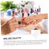 Beatifufu 2pcs Professional Handheld Mixing Palette Ergonomic Acrylic Makeup Tools for Custom Shades Foundation Mixing and Transfer Beauty and Salon Applications view 3
