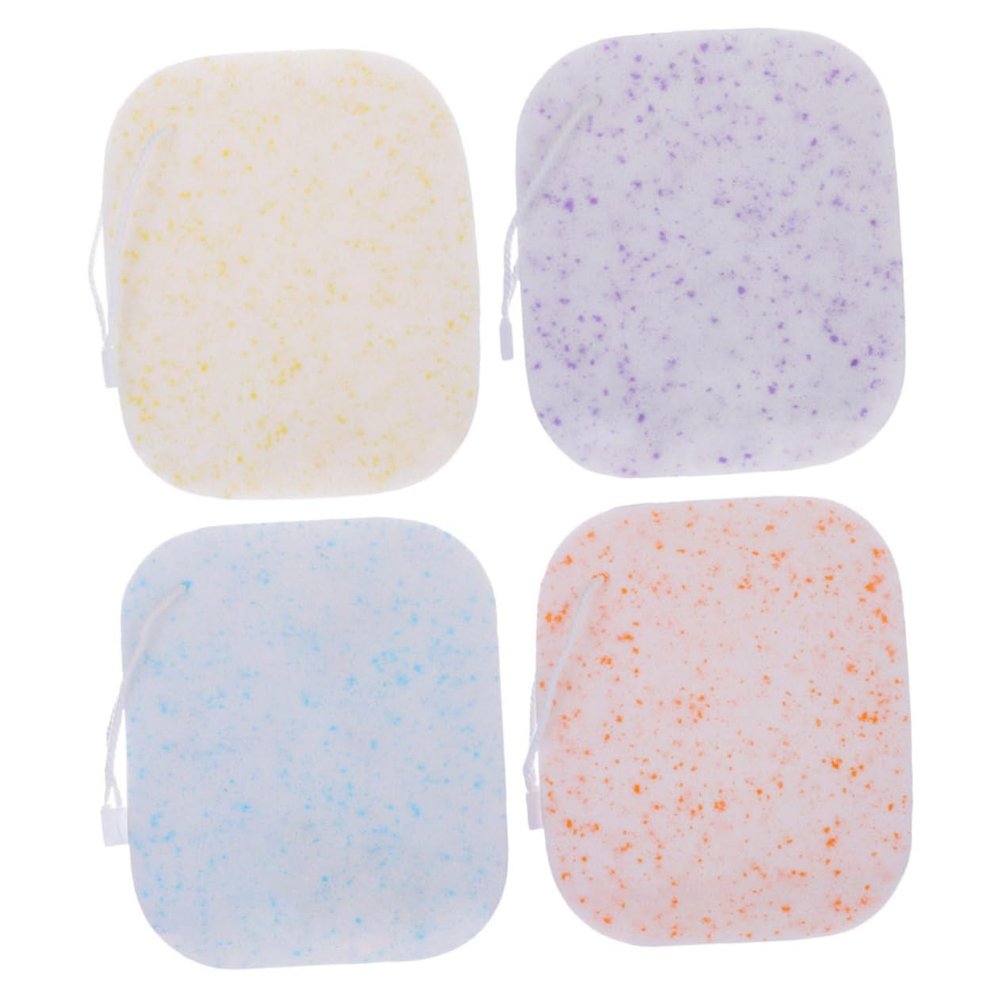 MERRYHAPY 4pcs Facial Cleanser Sponges Exfoliating Sponge Face Wash for Women Cleaning Face Gentle Makeup Remover