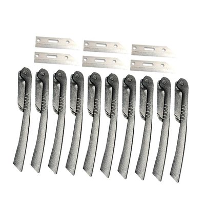 MERRYHAPY 1set Foldable Eyebrow Trimmer Portable Stainless Steel Eyebrow Razor Replaceable Blades for Precise Shaping Makeup Tool for Travel and Daily Grooming Black
