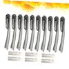 MERRYHAPY 1set Foldable Eyebrow Trimmer Portable Stainless Steel Eyebrow Razor Replaceable Blades for Precise Shaping Makeup Tool for Travel and Daily Grooming Black view 2