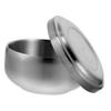 minkissy Stainless Steel Shaving Bowl Lid for Men Soap Mug for Wet Shaving Compact Design for Home Travel Use Practical Grooming Tool Silver view 1