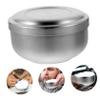 minkissy Stainless Steel Shaving Bowl Lid for Men Soap Mug for Wet Shaving Compact Design for Home Travel Use Practical Grooming Tool Silver view 2