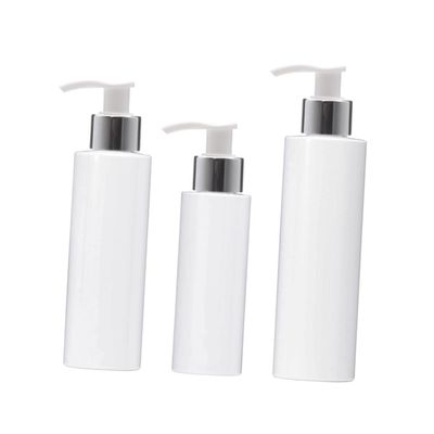 Beatifufu 3pcs Plastic Lotion Pump Bottles White Dispenser Containers for Travel Camping and Daily Use for Shampoo Lotion Wash