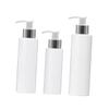 Beatifufu 3pcs Plastic Lotion Pump Bottles White Dispenser Containers for Travel Camping and Daily Use for Shampoo Lotion Wash view 1