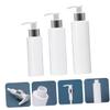 Beatifufu 3pcs Plastic Lotion Pump Bottles White Dispenser Containers for Travel Camping and Daily Use for Shampoo Lotion Wash view 3