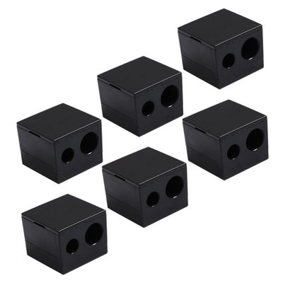 MERRYHAPY 6pcs Dual Hole Makeup Pencil Sharpeners for Eyebrow and Eyeliner Lightweight Portable Essential Makeup Tools for Women Prevents Breakage for Travel