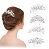 Beatifufu Hair Accessory Comb Pearl Bridal Hair Comb Set Rhinestone Wedding Party Prom Elegant view 1
