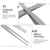 minkissy 4pcs Skid-resistant Tweezers Flat Tip Stainless Steel for Nail Art Manicure Gardening view 2