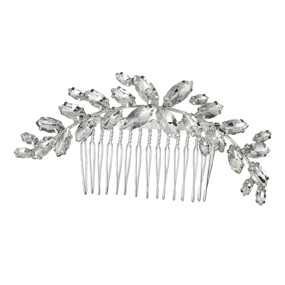 Beatifufu 1pc Rhinestone Bride Hair Comb Elegant Wedding Hair Accessory for Brides Bridesmaids Chic Design Stunning Color Brightness for Photography Special Occasions