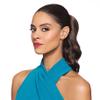 10" Length Drawstring Wavy Ponytail DS23 Color FS4/27 - Elegant Waves Hairpiece Fusion Heat Friendly Synthetic Fiber Womens Lightweight African American Foxy Silver Bundle Hairloss Booklet view 1