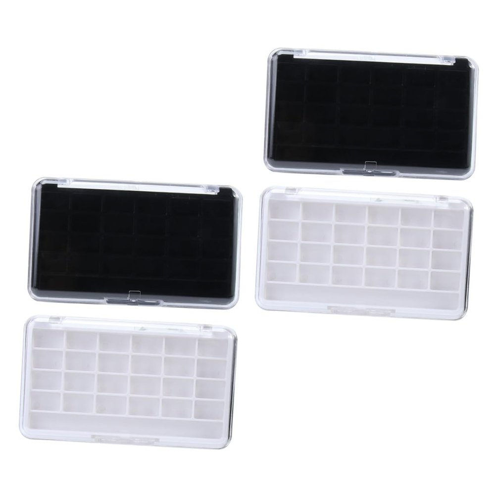 Beatifufu 4pcs Empty Makeup Palette Diy Eyeshadow and Lipstick Containers Cases for Custom Cosmetics and Beauty Projects and Compact Design