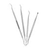 Beatifufu 4pcs Nail Art Tools Practical Cuticle for Nail Care Dead Skin Removal Lightweight and Portable Manicure Kit for Daily Use Silver view 1