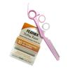 Sharkfin Shears Pink Aluminum Razor with Feather Blade & 10 pack Razor Blades view 1