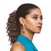 12" Length Drawstring Curly Loose Ponytail DS22 Color FS4/30 - Gently Pulled Out Spiral Curls Haipiece Fusion Heat Friendly Synthetic Fiber Womens African American Foxy Silver Bundle Hairloss Booklet view 1