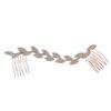 Beatifufu Bridal Hair Comb Accessory Elegant Crystal Hair Comb Clip for Wedding Special Occasions Dainty Leaf Design Bridal Headdress for Women Festivals Parties view 1