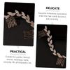 Beatifufu Bridal Hair Comb Accessory Elegant Crystal Hair Comb Clip for Wedding Special Occasions Dainty Leaf Design Bridal Headdress for Women Festivals Parties view 2