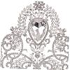 MERRYHAPY 1Pc Baroque Style Rhinestone Inlaid Crown Hair Hoop for Women Elegant Silver Crown for Bride Lady Prom and Special Occasions Hair Accessories view 2