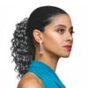 12" Length Drawstring Curly Loose Ponytail DS22 Color 4 - Gently Pulled Out Spiral Curls Haipiece Fusion Heat Friendly Synthetic Fiber Womens African American Foxy Silver Bundle Hairloss Booklet view 1