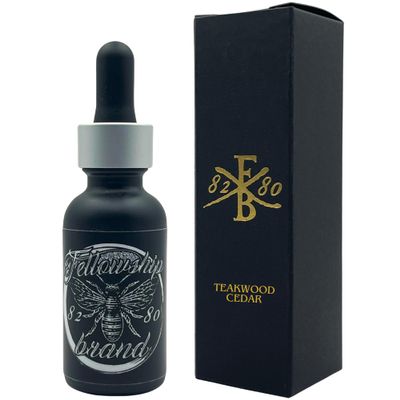 Fellowship Brand Beard Oil For Men - Organic Beard Growth Oil Made In USA, Premium Beard Conditioner And Softener With Jojoba Oil - 1 Pack, 1 Fl Oz, Teakwood Cedar