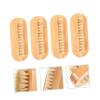 Beatifufu 4pcs Double-sided Wooden Nail Brush for Manicure Nail -friendly Natural Bristles Portable Cleaning Tool for Fingernail Foot Care view 2