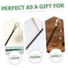 MERRYHAPY 2pcs Ebony Hair Stick Elegant Chinese Style Hairpins for Bun and Updo Classic Hair Accessories for Women for Ethnic Hairdos and Traditional Looks view 3