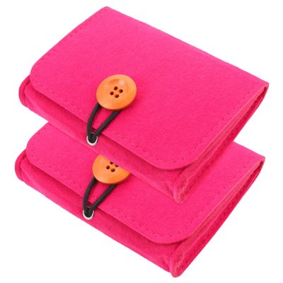 MERRYHAPY 2pcs Essential Oil Storage Case Essential Oil Pouch Bag Compact Travel Perfume Bottle Case
