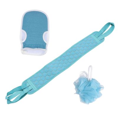 minkissy 3pcs Exfoliating Bath Towel Deep Cleansing Shower Gloves Back Scrubber for Men and Women Portable Rubbing Tools for Body Exfoliation and Massage