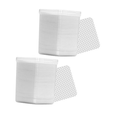 Beatifufu 2 Box 400pcs Eyelash Cleaning Pads Cleansing Cotton Pads Lash Extensions Supplies Nail Polish Remove Pads Eyelash Extension Face White Rub Chemical Fiber