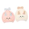 MERRYHAPY 2pcs Cartoon Hair Drying Caps Fast Drying Coral Towel Bowknot Design Water Absorbent Shower Hats for Women for Bathing and Hair Care White Pink view 1