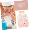 MERRYHAPY 2pcs Cartoon Hair Drying Caps Fast Drying Coral Towel Bowknot Design Water Absorbent Shower Hats for Women for Bathing and Hair Care White Pink view 3