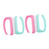 Beatifufu 4pcs Nail Cleaning Brush Ergonomic Handle for Easy Grip Nail Dust Removal for Home and Convenient Storage Design view 1