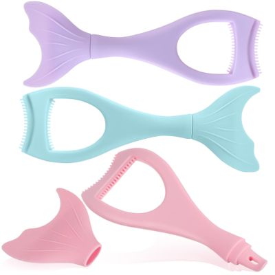 MERRYHAPY 3pcs Mascara Shield Applicator Tool Mermaid Eyelash Comb Separator Lash Comb for Makeup