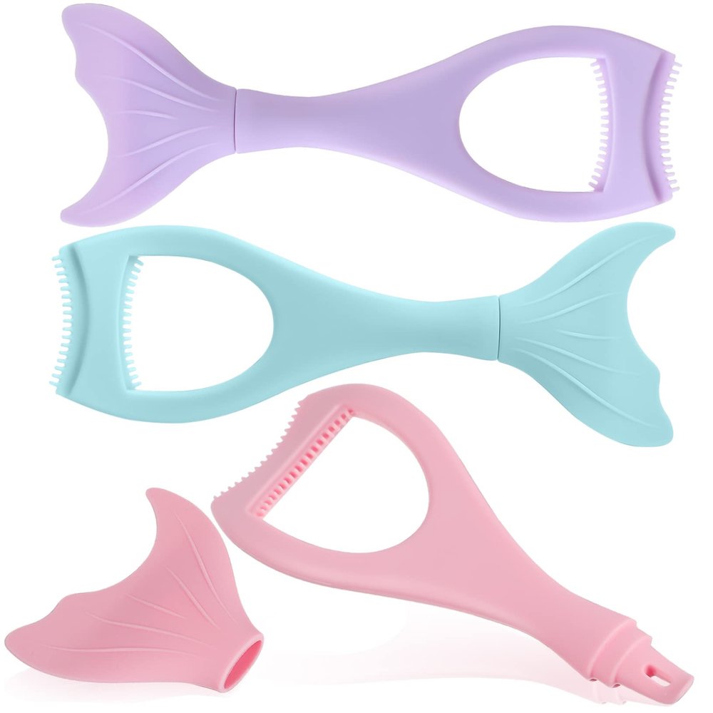 MERRYHAPY 3pcs Mascara Shield Applicator Tool Mermaid Eyelash Comb Separator Lash Comb for Makeup