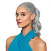 10" Length Drawstring Wavy Ponytail DS23 Color 60 - Elegant Waves Hairpiece Fusion Heat Friendly Synthetic Fiber Womens Lightweight African American Foxy Silver Bundle Hairloss Booklet view 1