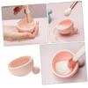 minkissy 1pc Creative Makeup Brush Cleaning Bowl Silicone Mat for and Sponge Washing Portable Design for Home Salon Use view 2