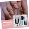 Beatifufu 7pcs Nail Clipper Set with Eyebrow and Stylish Pu Storage Case for Home Travel and Outdoor Use Grooming Tools for Fingernails and Toenails view 4