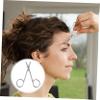 MERRYHAPY 2pcs Stainless Steel Eyebrow Trimmer Precision Vibrissa Scissors Rounded Nose Hair Trimmer for Safe Grooming Beauty Care Tools for Men and Women view 2