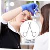 MERRYHAPY 2pcs Stainless Steel Eyebrow Trimmer Precision Vibrissa Scissors Rounded Nose Hair Trimmer for Safe Grooming Beauty Care Tools for Men and Women view 3